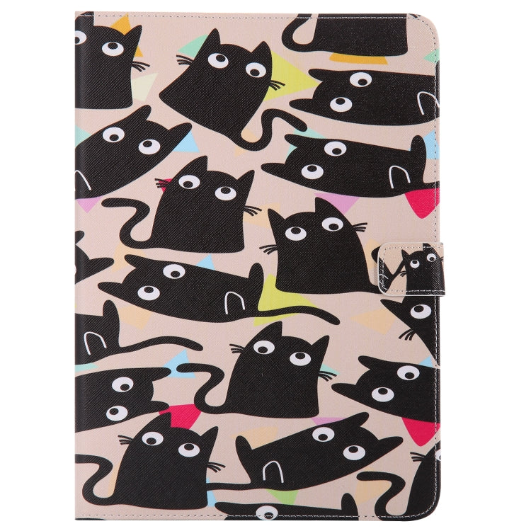 Colored Drawing Pattern Horizontal Flip PU Leather Case with Holder & Card Slots & Wallet & Sleep / Wake-up Function(Little Cat) - iPad 9.7 (2018) & (2017) Cases by buy2fix | Online Shopping UK | buy2fix