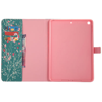 Colored Drawing Pattern Horizontal Flip PU Leather Case with Holder & Card Slots & Wallet & Sleep / Wake-up Function(Apricot Tree) - iPad 9.7 (2018) & (2017) Cases by buy2fix | Online Shopping UK | buy2fix