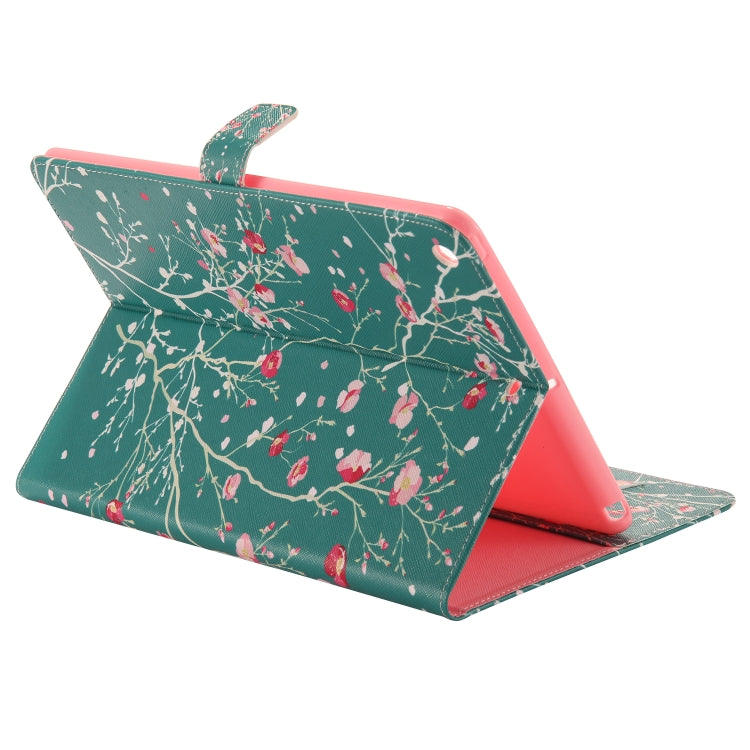 Colored Drawing Pattern Horizontal Flip PU Leather Case with Holder & Card Slots & Wallet & Sleep / Wake-up Function(Apricot Tree) - iPad 9.7 (2018) & (2017) Cases by buy2fix | Online Shopping UK | buy2fix
