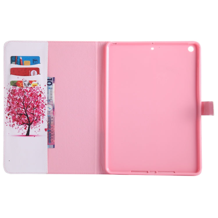 Colored Drawing Pattern Horizontal Flip PU Leather Case with Holder & Card Slots & Wallet & Sleep / Wake-up Function(Colored Tree) - iPad 9.7 (2018) & (2017) Cases by buy2fix | Online Shopping UK | buy2fix