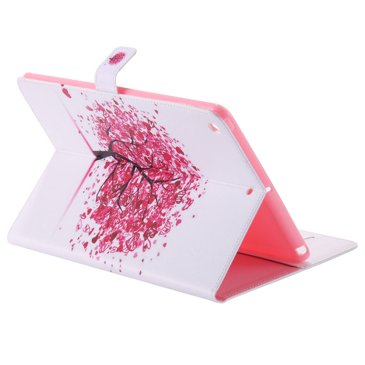Colored Drawing Pattern Horizontal Flip PU Leather Case with Holder & Card Slots & Wallet & Sleep / Wake-up Function(Colored Tree) - iPad 9.7 (2018) & (2017) Cases by buy2fix | Online Shopping UK | buy2fix