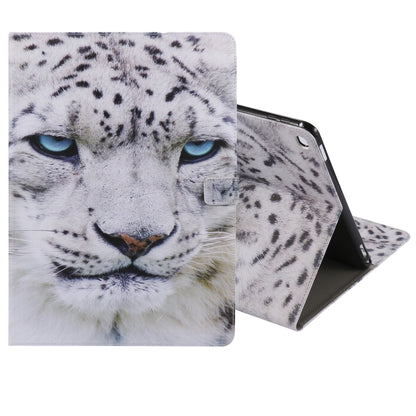 For iPad Pro 12.9 2018 Colored Drawing Pattern Horizontal Flip PU Leather Case with Holder & Card Slots & Wallet & Sleep / Wake-up Function(White Panther) - More iPad Cases by buy2fix | Online Shopping UK | buy2fix