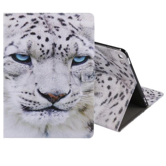 For iPad Pro 12.9 2018 Colored Drawing Pattern Horizontal Flip PU Leather Case with Holder & Card Slots & Wallet & Sleep / Wake-up Function(White Panther) - More iPad Cases by buy2fix | Online Shopping UK | buy2fix