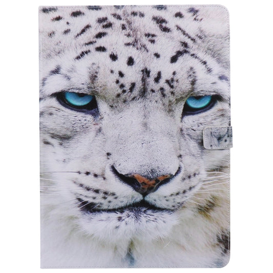 For iPad Pro 12.9 2018 Colored Drawing Pattern Horizontal Flip PU Leather Case with Holder & Card Slots & Wallet & Sleep / Wake-up Function(White Panther) - More iPad Cases by buy2fix | Online Shopping UK | buy2fix