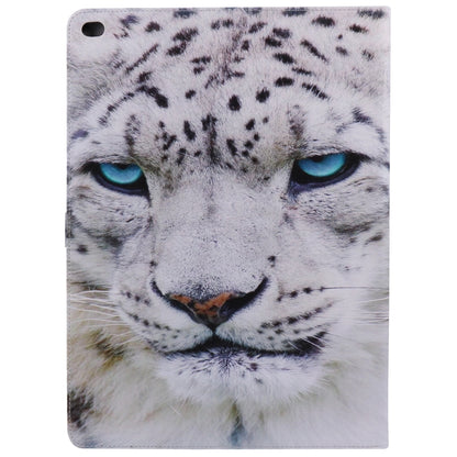 For iPad Pro 12.9 2018 Colored Drawing Pattern Horizontal Flip PU Leather Case with Holder & Card Slots & Wallet & Sleep / Wake-up Function(White Panther) - More iPad Cases by buy2fix | Online Shopping UK | buy2fix