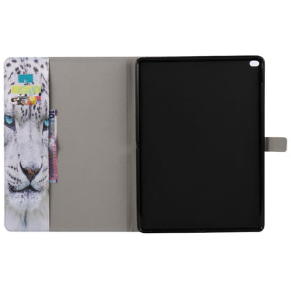 For iPad Pro 12.9 2018 Colored Drawing Pattern Horizontal Flip PU Leather Case with Holder & Card Slots & Wallet & Sleep / Wake-up Function(White Panther) - More iPad Cases by buy2fix | Online Shopping UK | buy2fix