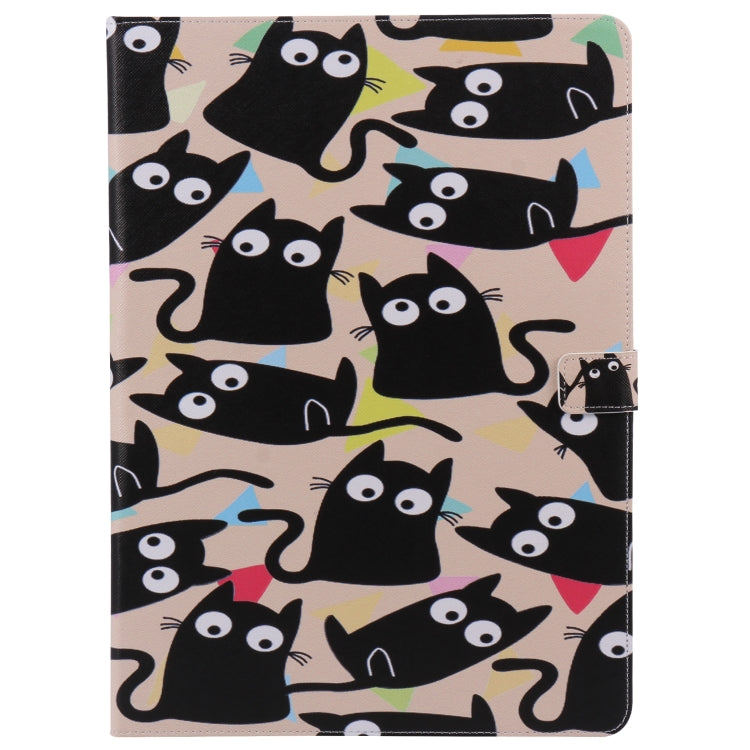 For iPad Pro 12.9 2018 Colored Drawing Pattern Horizontal Flip PU Leather Case with Holder & Card Slots & Wallet & Sleep / Wake-up Function(Little Cat) - More iPad Cases by buy2fix | Online Shopping UK | buy2fix