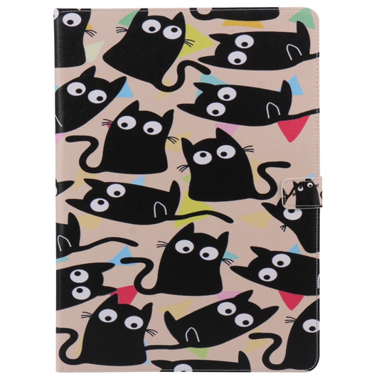 For iPad Pro 12.9 2018 Colored Drawing Pattern Horizontal Flip PU Leather Case with Holder & Card Slots & Wallet & Sleep / Wake-up Function(Little Cat) - More iPad Cases by buy2fix | Online Shopping UK | buy2fix