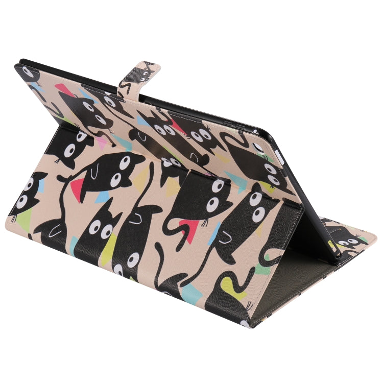 For iPad Pro 12.9 2018 Colored Drawing Pattern Horizontal Flip PU Leather Case with Holder & Card Slots & Wallet & Sleep / Wake-up Function(Little Cat) - More iPad Cases by buy2fix | Online Shopping UK | buy2fix