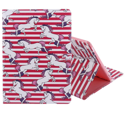 For iPad Pro 12.9 2018 Colored Drawing Pattern Horizontal Flip PU Leather Case with Holder & Card Slots & Wallet & Sleep / Wake-up Function(Horse) - More iPad Cases by buy2fix | Online Shopping UK | buy2fix