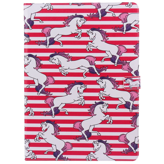 For iPad Pro 12.9 2018 Colored Drawing Pattern Horizontal Flip PU Leather Case with Holder & Card Slots & Wallet & Sleep / Wake-up Function(Horse) - More iPad Cases by buy2fix | Online Shopping UK | buy2fix