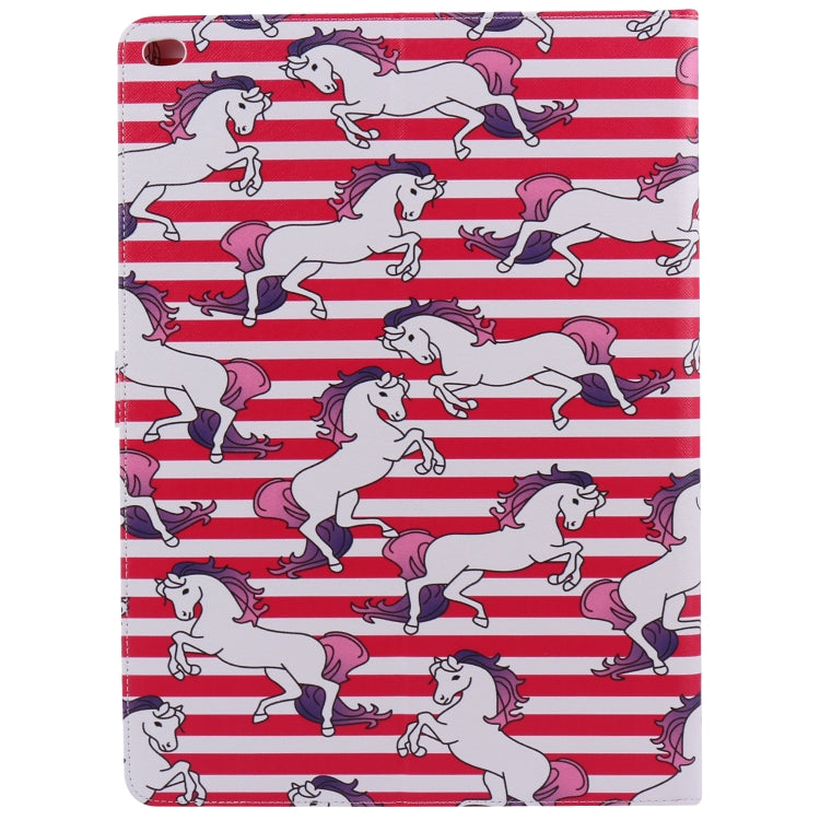 For iPad Pro 12.9 2018 Colored Drawing Pattern Horizontal Flip PU Leather Case with Holder & Card Slots & Wallet & Sleep / Wake-up Function(Horse) - More iPad Cases by buy2fix | Online Shopping UK | buy2fix