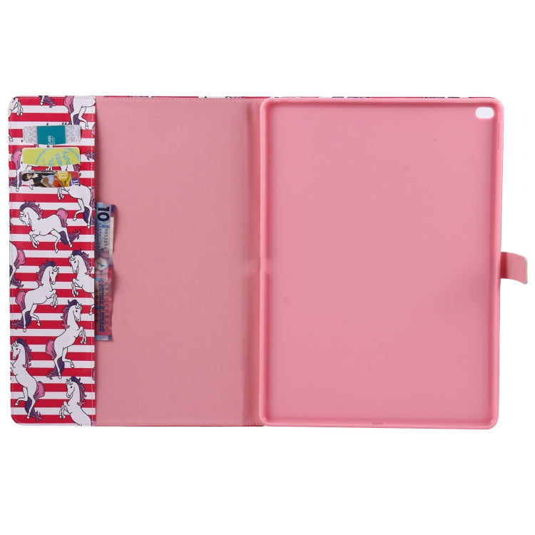 For iPad Pro 12.9 2018 Colored Drawing Pattern Horizontal Flip PU Leather Case with Holder & Card Slots & Wallet & Sleep / Wake-up Function(Horse) - More iPad Cases by buy2fix | Online Shopping UK | buy2fix