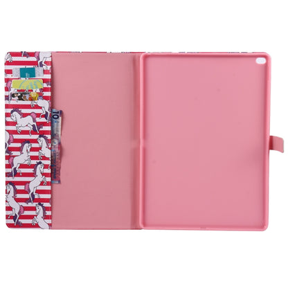 For iPad Pro 12.9 2018 Colored Drawing Pattern Horizontal Flip PU Leather Case with Holder & Card Slots & Wallet & Sleep / Wake-up Function(Horse) - More iPad Cases by buy2fix | Online Shopping UK | buy2fix
