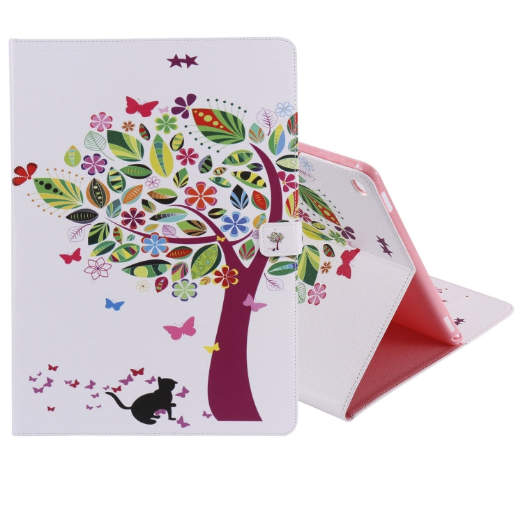 For iPad Pro 12.9 2018 Colored Drawing Pattern Horizontal Flip PU Leather Case with Holder & Card Slots & Wallet & Sleep / Wake-up Function(Cat and Tree) - More iPad Cases by buy2fix | Online Shopping UK | buy2fix