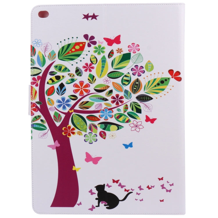 For iPad Pro 12.9 2018 Colored Drawing Pattern Horizontal Flip PU Leather Case with Holder & Card Slots & Wallet & Sleep / Wake-up Function(Cat and Tree) - More iPad Cases by buy2fix | Online Shopping UK | buy2fix