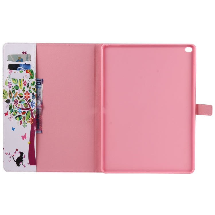 For iPad Pro 12.9 2018 Colored Drawing Pattern Horizontal Flip PU Leather Case with Holder & Card Slots & Wallet & Sleep / Wake-up Function(Cat and Tree) - More iPad Cases by buy2fix | Online Shopping UK | buy2fix