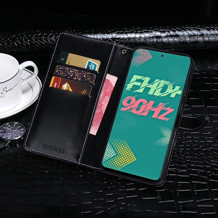 For Infinix Hot 11s idewei Crocodile Texture Horizontal Flip Leather Phone Case(Black) - Infinix Cases by idewei | Online Shopping UK | buy2fix