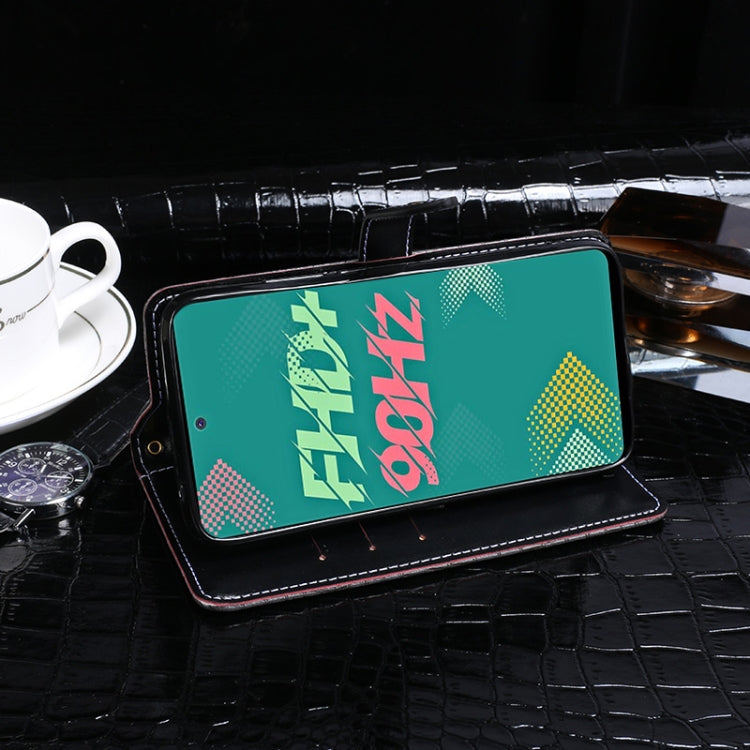 For Infinix Hot 11s idewei Crocodile Texture Horizontal Flip Leather Phone Case(Black) - Infinix Cases by idewei | Online Shopping UK | buy2fix