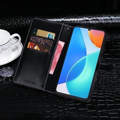 For Honor Play 30 Plus idewei Crocodile Texture Horizontal Flip Leather Phone Case(Dark Blue) - Honor Cases by idewei | Online Shopping UK | buy2fix