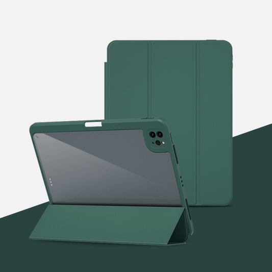For iPad Pro 11 2022 / 2021 Magnetic Split Leather Smart Tablet Case(Dark Green) - iPad Pro 11 (2022/2021) Cases by buy2fix | Online Shopping UK | buy2fix