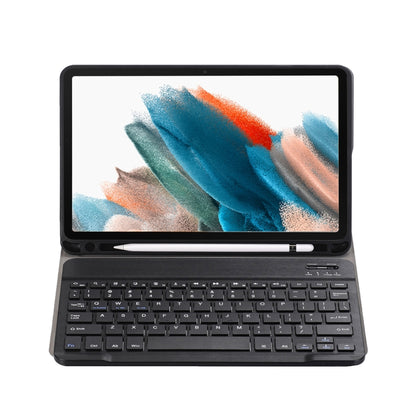A08B Bluetooth Keyboard Leather Case with Holder & TPU Pen Slot For Samsung Galaxy Tab A8 10.5 2021 SM-X205 / SM-X200(Black) - Samsung Keyboard by buy2fix | Online Shopping UK | buy2fix