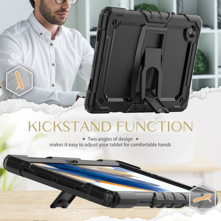 For Samsung Galaxy Tab A8 10.5 2021 Shockproof Black Silicone + PC Tablet Protective Case(Black) - Other Galaxy Tab PC by buy2fix | Online Shopping UK | buy2fix