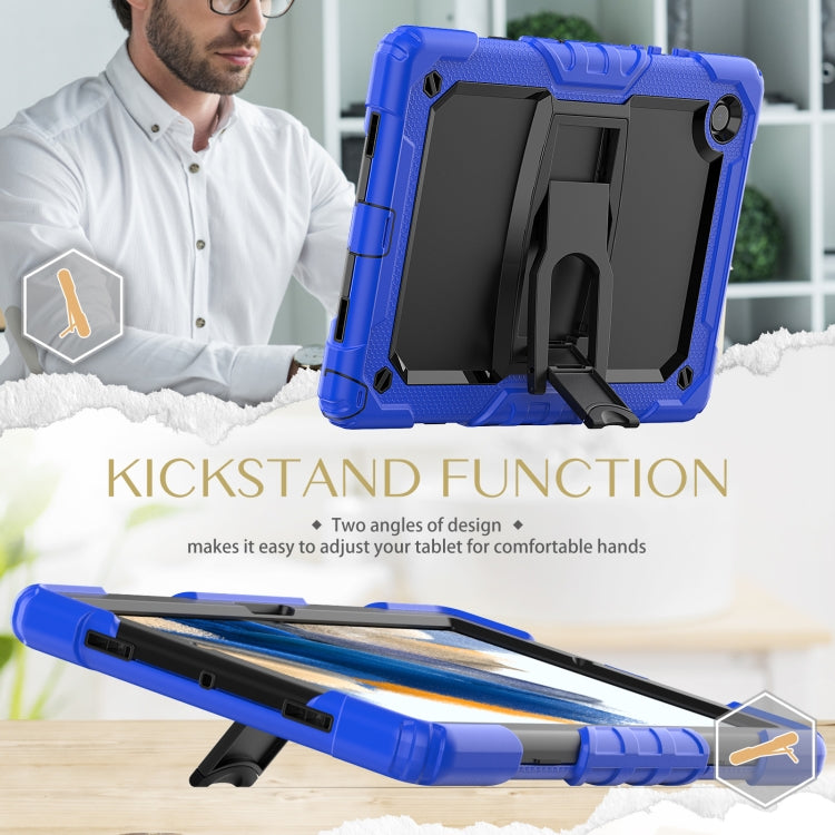 For Samsung Galaxy Tab A8 10.5 2021 Shockproof Black Silicone + PC Tablet Protective Case(Blue) - Other Galaxy Tab PC by buy2fix | Online Shopping UK | buy2fix