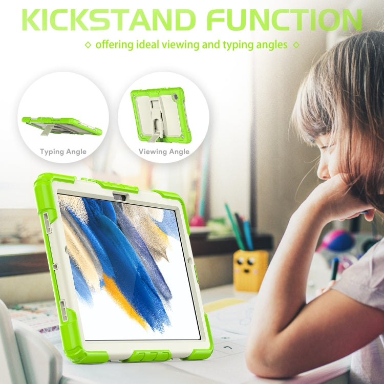 For Samsung Galaxy Tab A8 10.5 2021 Shockproof Beige Silicone + PC Tablet Protective Case(Yellow Green) - Other Galaxy Tab PC by buy2fix | Online Shopping UK | buy2fix