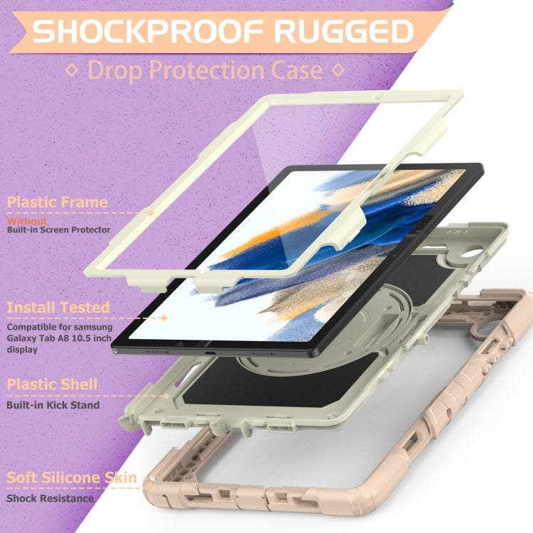 For Samsung Galaxy Tab A8 10.5 2021 Shockproof Beige Silicone + PC Tablet Protective Case(Rose Gold) - Other Galaxy Tab PC by buy2fix | Online Shopping UK | buy2fix