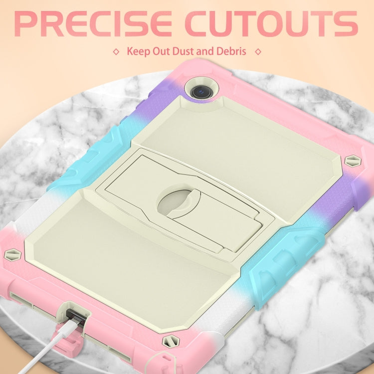 For Samsung Galaxy Tab A8 10.5 2021 Shockproof Beige Silicone + PC Tablet Protective Case(Camouflage Pink) - Other Galaxy Tab PC by buy2fix | Online Shopping UK | buy2fix