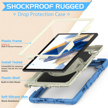 For Samsung Galaxy Tab A8 10.5 2021 Shockproof Beige Silicone + PC Tablet Protective Case(Light Blue) - Other Galaxy Tab PC by buy2fix | Online Shopping UK | buy2fix