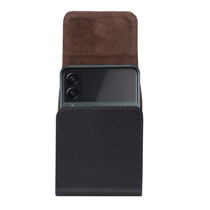 For Huawei P50 Pocket Genuine Leather Waist Hanging Phone Case(Black) by buy2fix