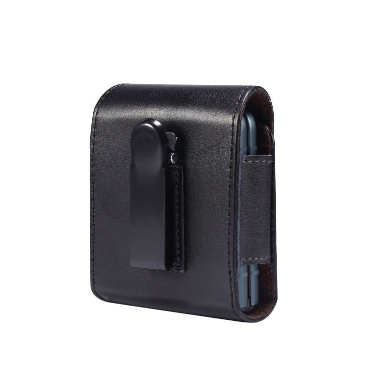 For Huawei P50 Pocket Genuine Leather Waist Hanging Phone Case(Black) by buy2fix