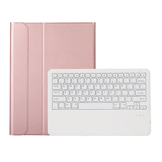 A800B Split Bluetooth Keyboard Leather Case with Holder & Pen Slot For Samsung Galaxy Tab S8+ X800(Rose Gold) by buy2fix