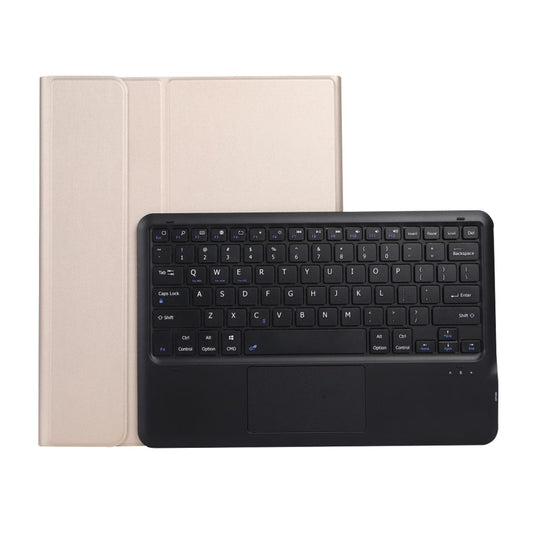 A800B-A Split Bluetooth Keyboard Leather Case with Holder & Pen Slot & Touchpad For Samsung Galaxy Tab S8+ X800(Gold) by buy2fix