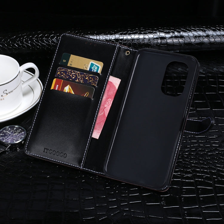 For Ulefone Note 13P idewei Crocodile Texture Horizontal Flip Phone Leather Phone Case(Dark Blue) - Ulefone Cases by idewei | Online Shopping UK | buy2fix