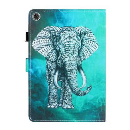For Samsung Galaxy Tab A8 10.5 2021 Painted Left and Right Flat Leather Tablet Case(Elephant) by buy2fix