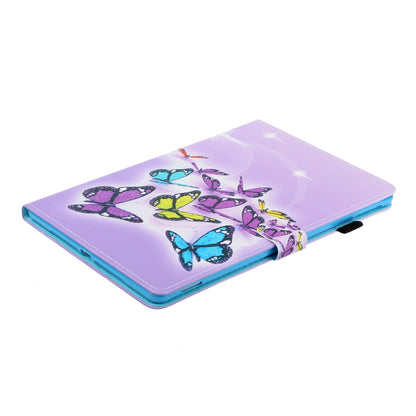 For Samsung Galaxy Tab A8 10.5 2021 Painted Left and Right Flat Leather Tablet Case(Butterfly) by buy2fix