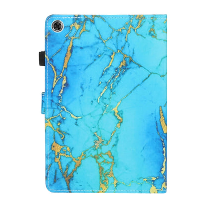 For Samsung Galaxy Tab A8 10.5 2021 Painted Left and Right Flat Leather Tablet Case(Gold Marble) by buy2fix