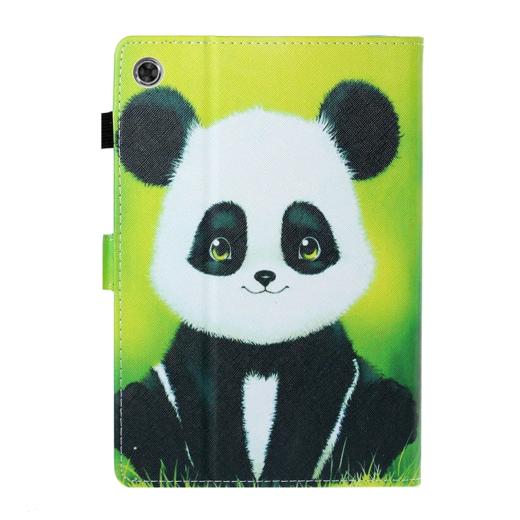 For Samsung Galaxy Tab A8 10.5 2021 Coloured Drawing Stitching Leather Tablet Case(Panda) by buy2fix