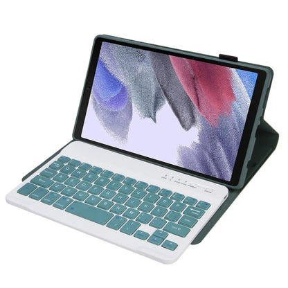 A220 Candy Color TPU Detachable Bluetooth Keyboard Leather Case with Bracket For Samsung Galaxy Tab A7 Lite 8.7 T220 / T225(Dark Green) - Samsung Keyboard by buy2fix | Online Shopping UK | buy2fix