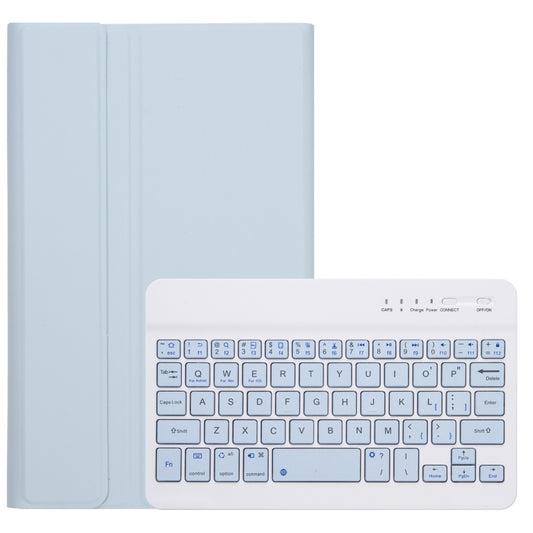 A220 Candy Color TPU Detachable Bluetooth Keyboard Leather Case with Bracket For Samsung Galaxy Tab A7 Lite 8.7 T220 / T225(White Ice Orchid) by buy2fix