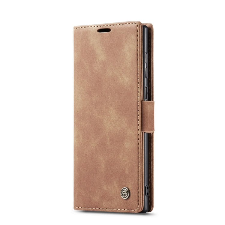 For Samsung Galaxy S22 Ultra 5G CaseMe 013 Multifunctional Leather Phone Case(Brown) by CaseMe