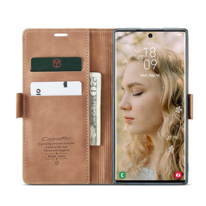 For Samsung Galaxy S22 Ultra 5G CaseMe 013 Multifunctional Leather Phone Case(Brown) by CaseMe