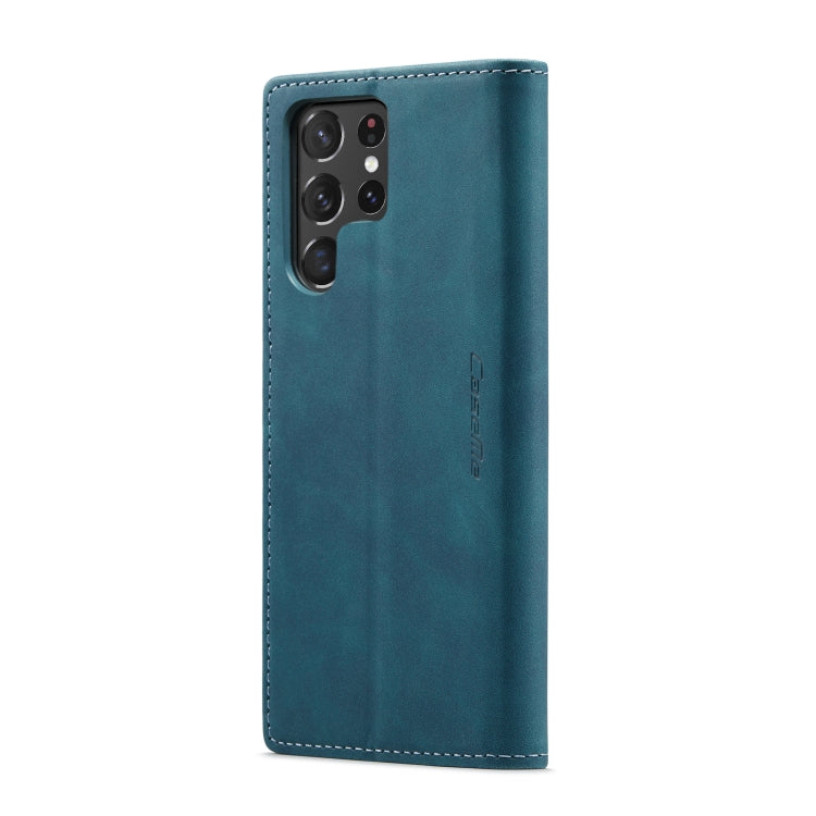 For Samsung Galaxy S22 Ultra 5G CaseMe 013 Multifunctional Leather Phone Case(Blue) by CaseMe