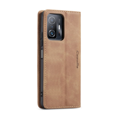 For Xiaomi Mi 11T / 11T Pro CaseMe 013 Multifunctional Leather Phone Case(Brown) by CaseMe