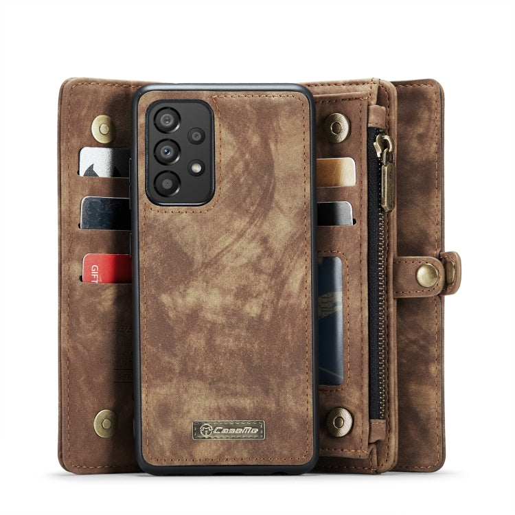 For Samsung Galaxy A53 5G CaseMe-008 Detachable Multifunctional Horizontal Flip Leather Case(Brown) - Galaxy Phone Cases by CaseMe | Online Shopping UK | buy2fix