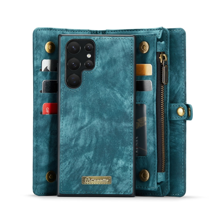 For Samsung Galaxy S22 Ultra 5G CaseMe-008 Detachable Multifunctional Horizontal Flip Leather Case(Green) - Galaxy S22 Ultra 5G Cases by CaseMe | Online Shopping UK | buy2fix