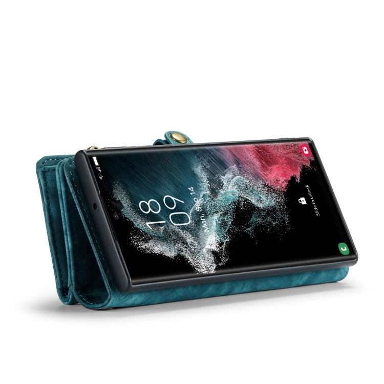 For Samsung Galaxy S22 Ultra 5G CaseMe-008 Detachable Multifunctional Horizontal Flip Leather Case(Green) - Galaxy S22 Ultra 5G Cases by CaseMe | Online Shopping UK | buy2fix